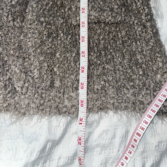 Debut Knit Grandma Sweater Open Front Cardigan Eyelash Chunky Pockets Size L - Picture 9 of 10